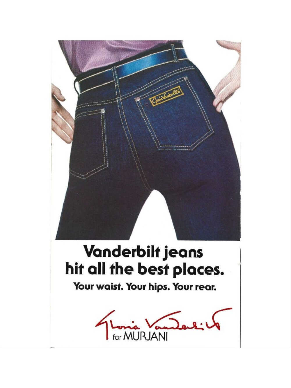 Gloria Vanderbilt Jeans Vintage 1979 Ad Hit All The Best Places Denim Fashion AD